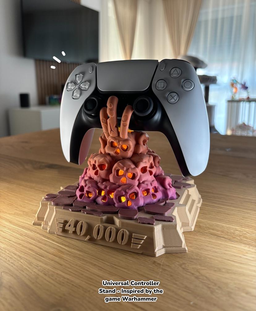 Sleek Universal Controller Stand Inspired by "Warhammer 40,000" Video Game