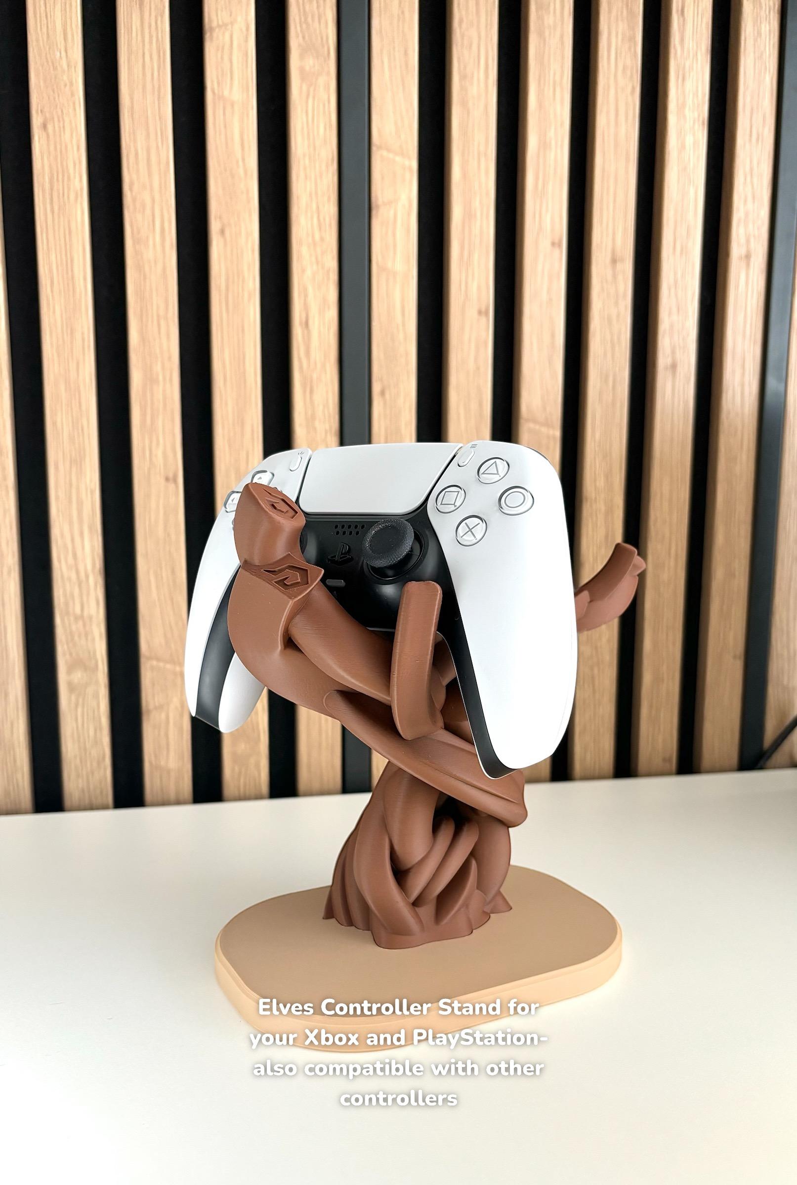 Elf Tree Gaming Stand - Custom 3D printed holder for Xbox, PlayStation controllers and other gaming devices