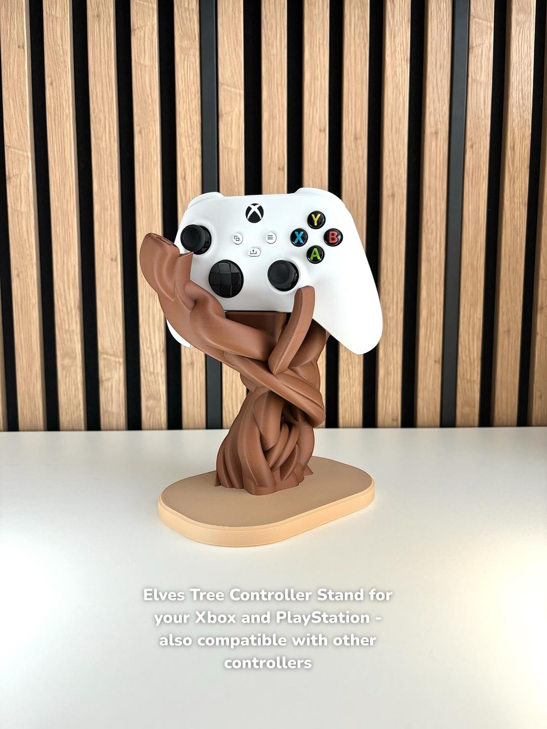 Elf Tree Gaming Stand - Stylish wood stand for Xbox, PS, and other gaming controllers