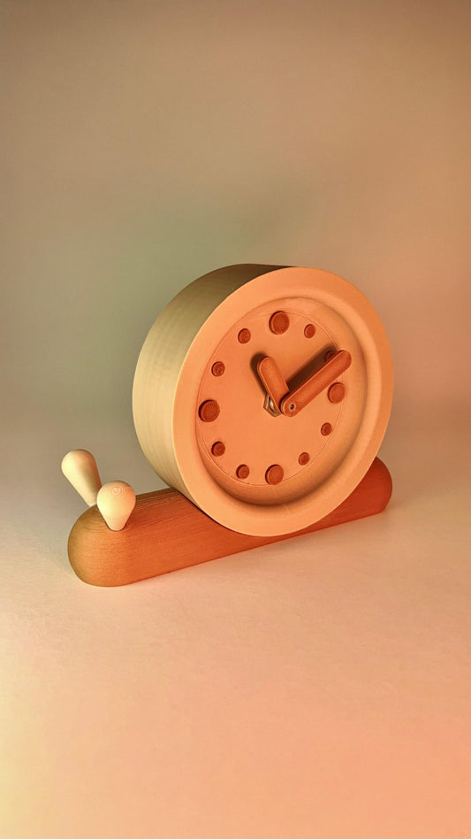 Snail Clock - Wood Fiber infused 3D Plastic